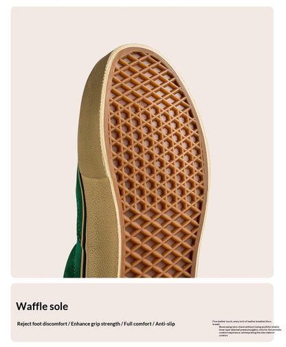 suede low-top canvas shoes Thick-soled vulcanized shoes Retro Japanese trendy men's and women's crestboard shoes 2025