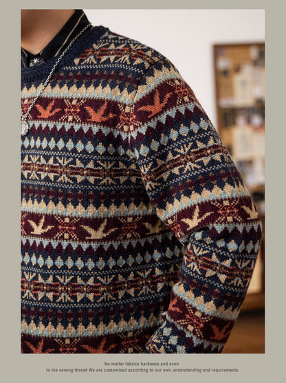 Vintage Neutral Waffle-Knit Long Sleeve Shirt – Spring/Autumn Unisex Casual