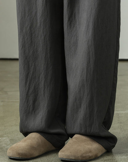 Draped Lyocell Wide Leg Pants – Loose Straight Tencel Linen Summer Ice Silk Slacks for Men – Japanese vintage | yamalin clothes | Yamalinclothes