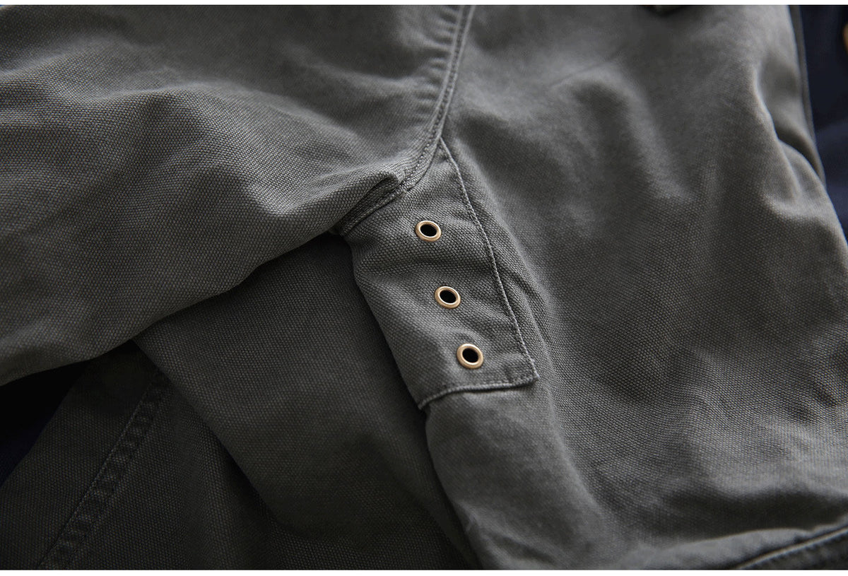 Canvas Double-Pocket Functional Jacket – Abrasion-Resistant Oversized Unisex – Japanese vintage | fall outfits 2026 | fall winter outfits | classy winter outfits | lazy comfy outfits | japanese streetwear | vintage workwear | yamalin clothes | Yamalinclothes
