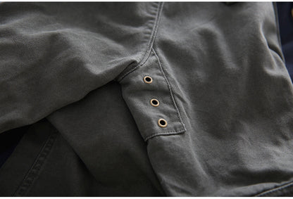 Canvas Double-Pocket Functional Jacket – Abrasion-Resistant Oversized Unisex – Japanese vintage | fall outfits 2026 | fall winter outfits | classy winter outfits | lazy comfy outfits | japanese streetwear | vintage workwear | yamalin clothes | Yamalinclothes