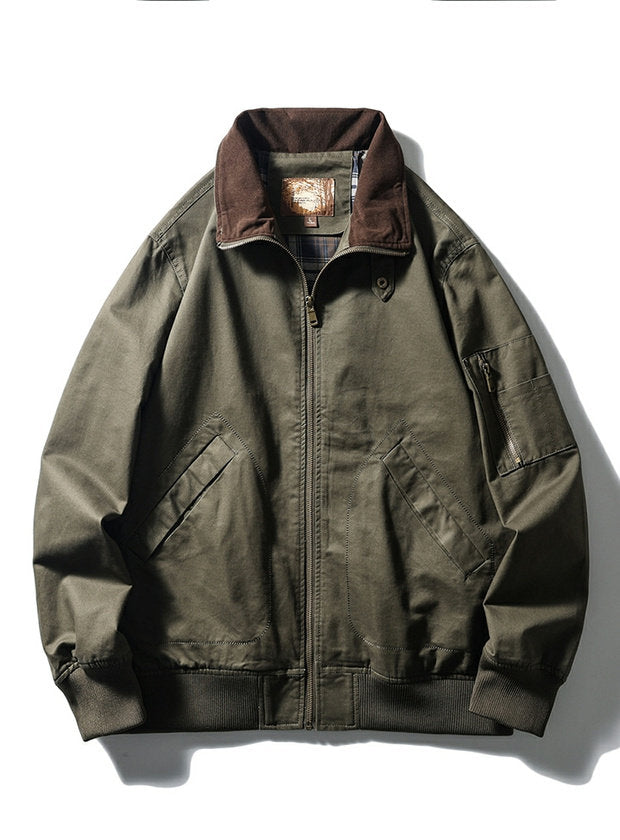 American Vintage Washed Twill Flight Jacket – Oversized Unisex