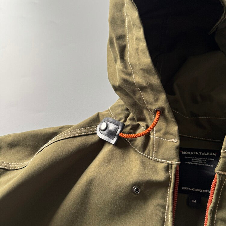 Reflective Hooded Outdoor Jacket – Japanese Functional Workwear Camping Unisex