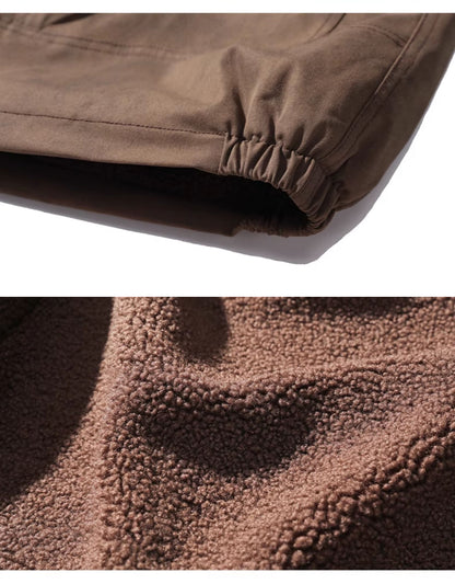 American vintage brown jacket for men, spring/autumn Merrad fleece-lined thickened loose motorcycle couple jacket – Japanese vintage | yamalin clothes | Yamalinclothes