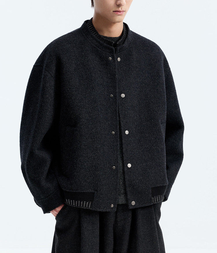 100% Wool Double-Faced Wool Jacket – Japanese Loose Unisex – Coats Jackets | japanese streetwear | vintage workwear | unisex | Yamalinclothes