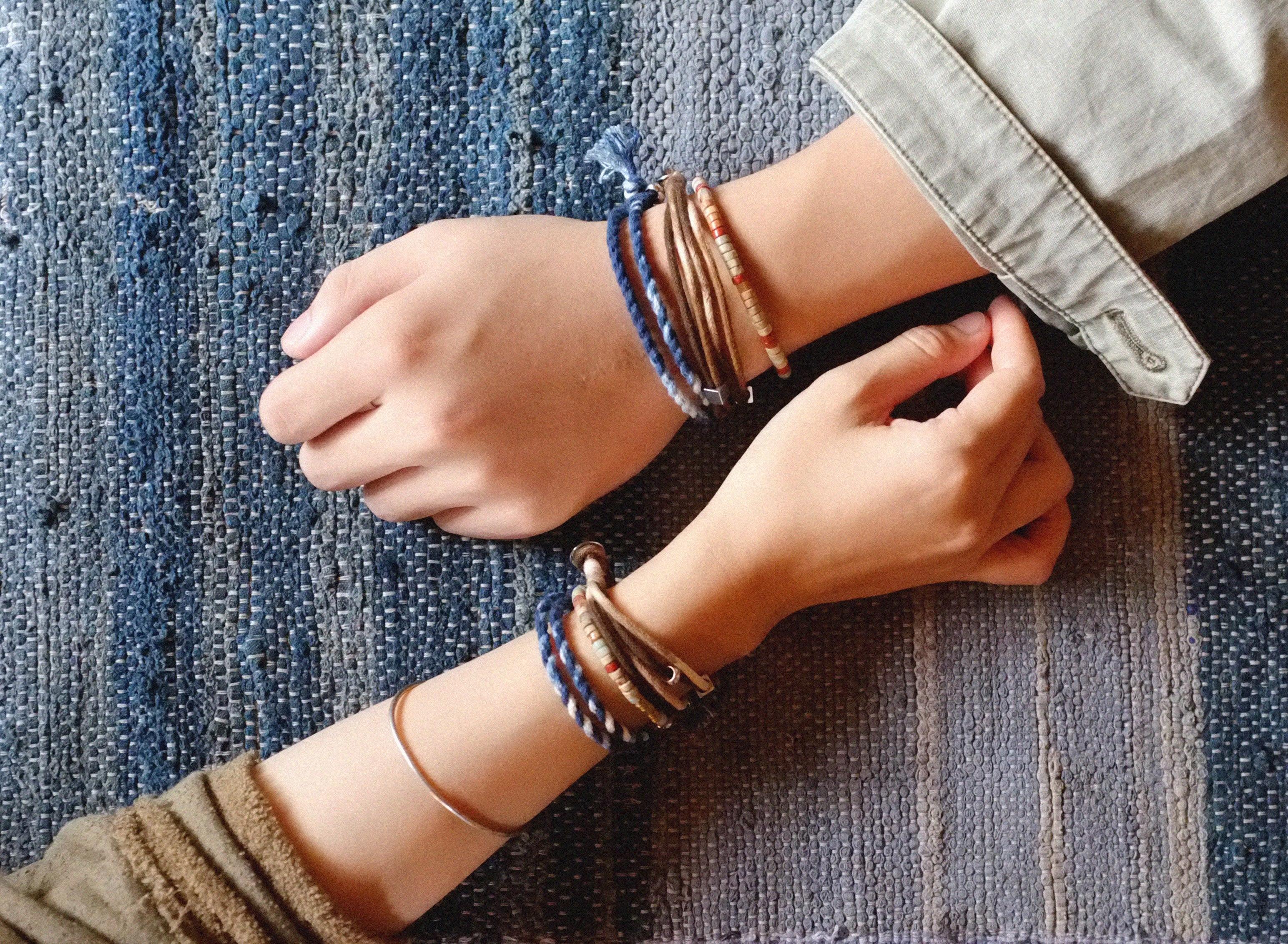 Original Natural Brown Series Shoushan Stone Niche Personality Couple Bracelets Brass Artistic Bracelets