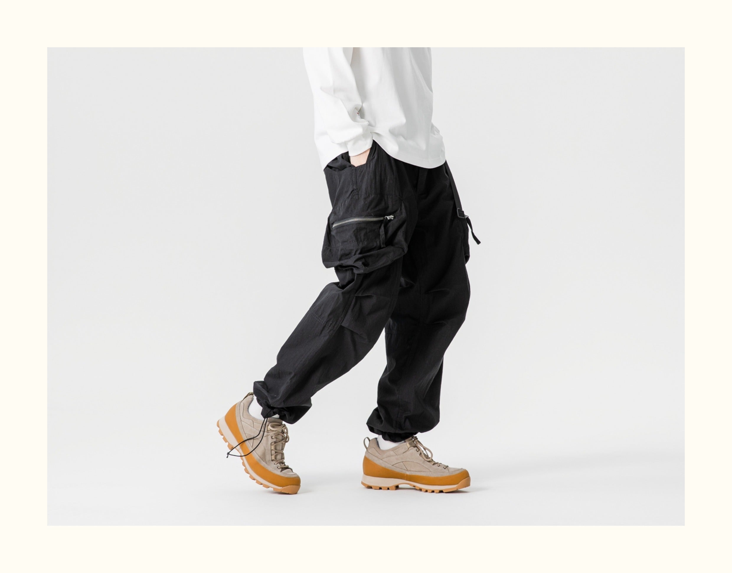 Outdoor Functional Cargo Jogger Pants – Wrinkle-Resistant, Multi-Pocket Paratrooper Style for Men