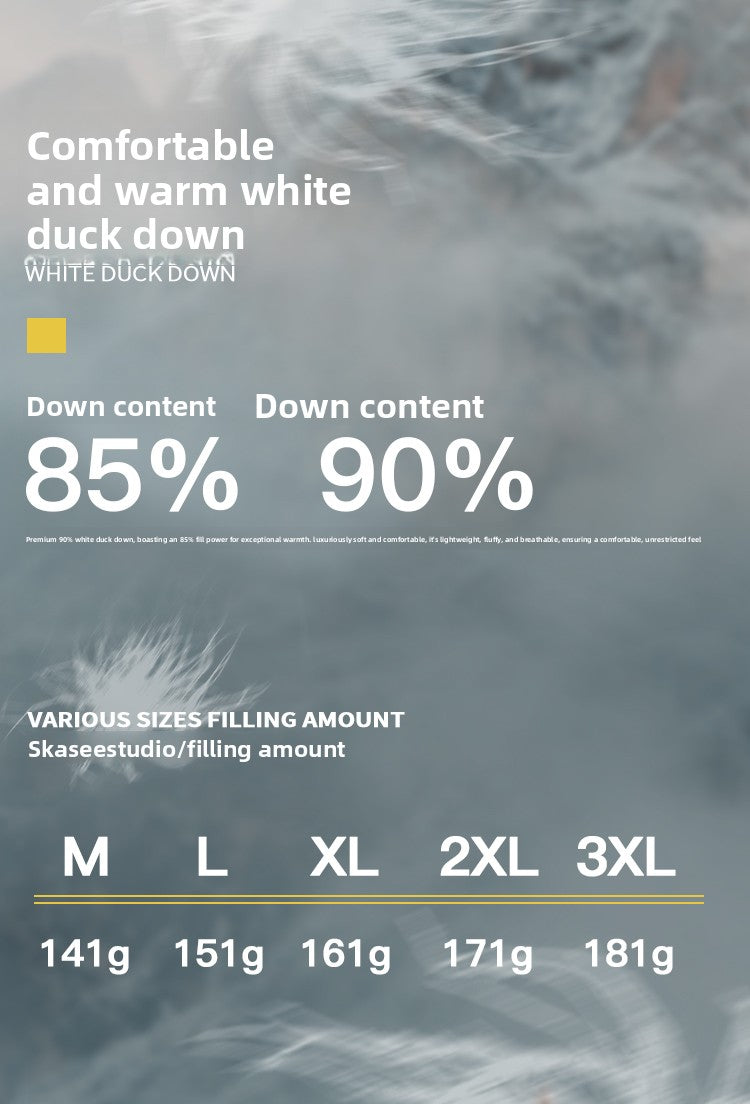 Cleanfit Deconstructed Patchwork Design Down Jacket for Men Winter Couples Outdoor Windproof Workwear 90 White Duck Down Coat