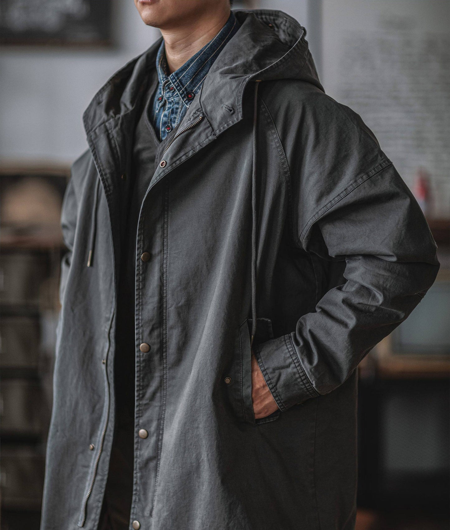 M51 Military Fishtail Parka – American Vintage Mid-Length Trench Coat Men – Japanese vintage | yamalin clothes | Yamalinclothes