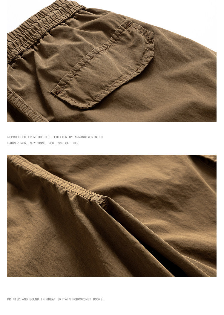 Japanese Multi-Pocket Cargo Work Pants – Men's Loose Straight-Leg Jogger