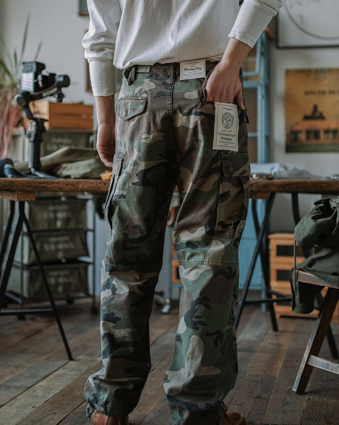 Indigo Washed Tactical Cargo Pants – American Retro Military Pocket Unisex – Pants | japanese streetwear | vintage workwear | unisex | Yamalinclothes