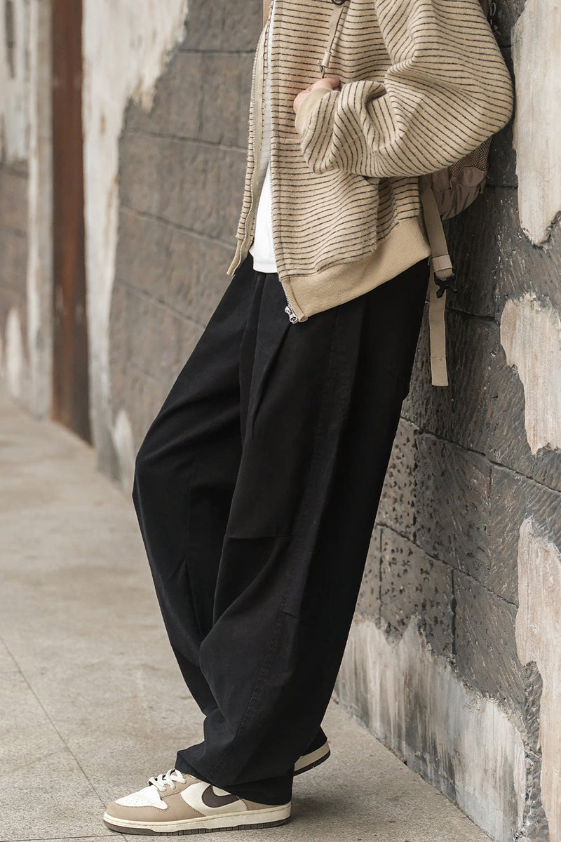 Cotton Utility Pants – Washed Finish & Panel Seams | Yamalinclothes