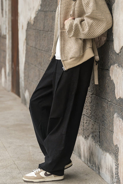 Cotton Utility Pants – Washed Finish & Panel Seams | Yamalinclothes