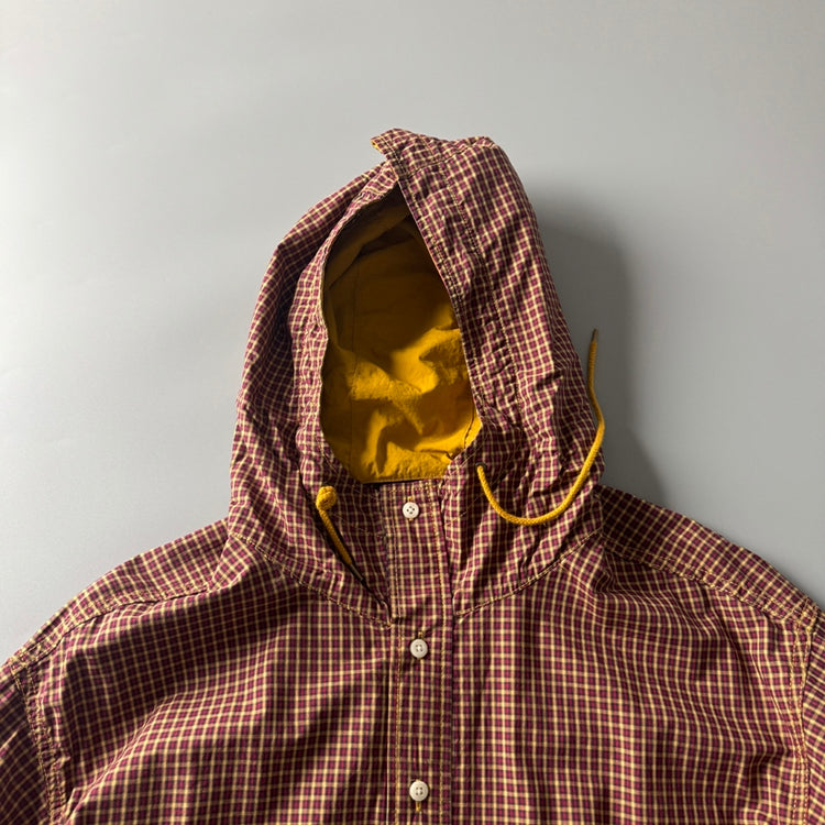 Mountain Style Camping Outdoor Jacket Spring Summer New Hooded Plaid Loose Casual Yarn-Dyed Men's Coat Top