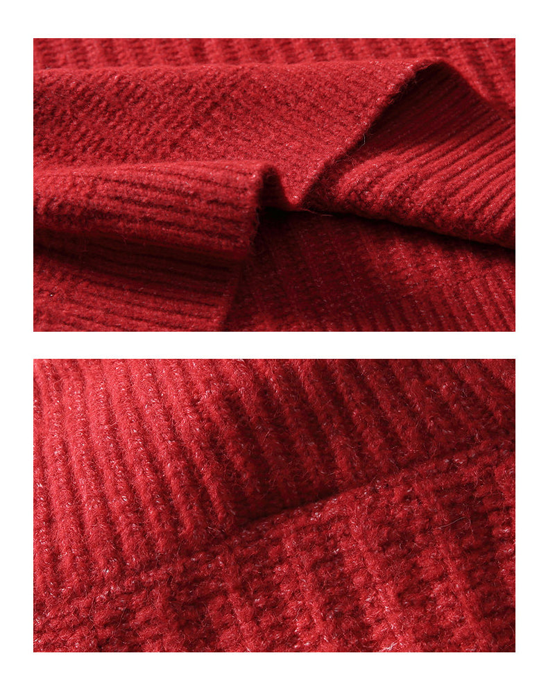 Half-Zip Stand Collar Knit Pullover – Loose Lazy Men – Japanese vintage | yamalin clothes | Yamalinclothes