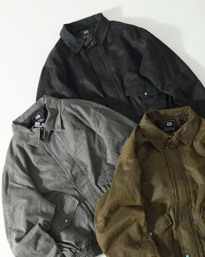 Washed Windproof Workwear Jacket – Vintage Loose Unisex