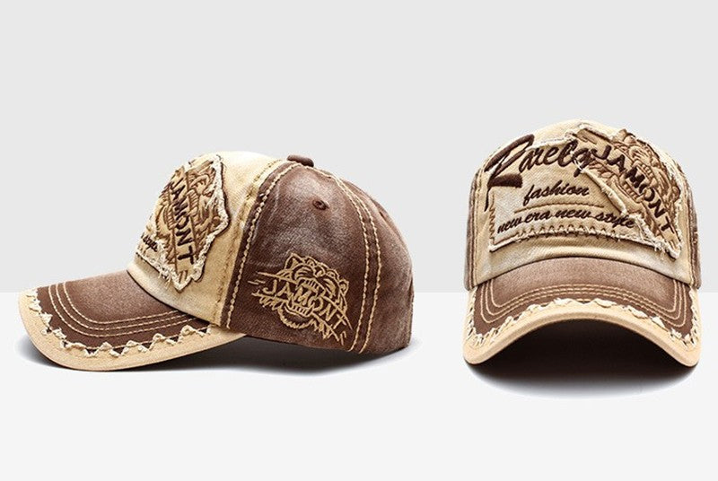 Tiger Embroidery Cotton Baseball Cap – Adjustable Unisex