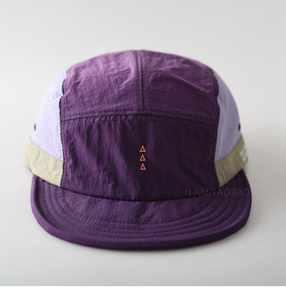 Quick-Dry Color-Block Short Brim Cap – Letter Print Sporty Unisex – cap | japanese streetwear | vintage workwear | unisex | Yamalinclothes