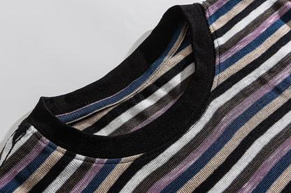 American Vintage Stripe Long-Sleeve T-Shirt – Relaxed Unisex Cotton Blend Tee