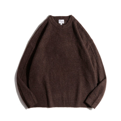 Japanese Vintage Knit Sweater – Unisex Collegiate Maillard