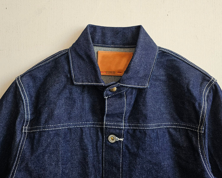 Indigo Denim Jacket – Windsor Collar – Coats Jackets | japanese streetwear | vintage workwear | unisex | Yamalinclothes