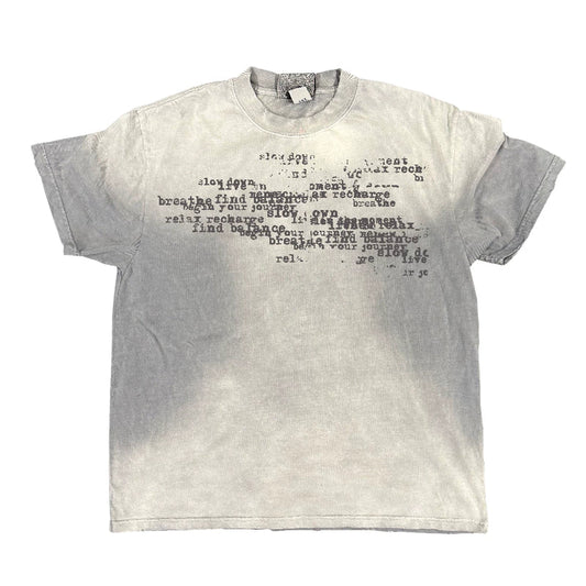 Graphic T-Shirt – Faded Typography & Dip-Dye Finish | Yamalinclothes
