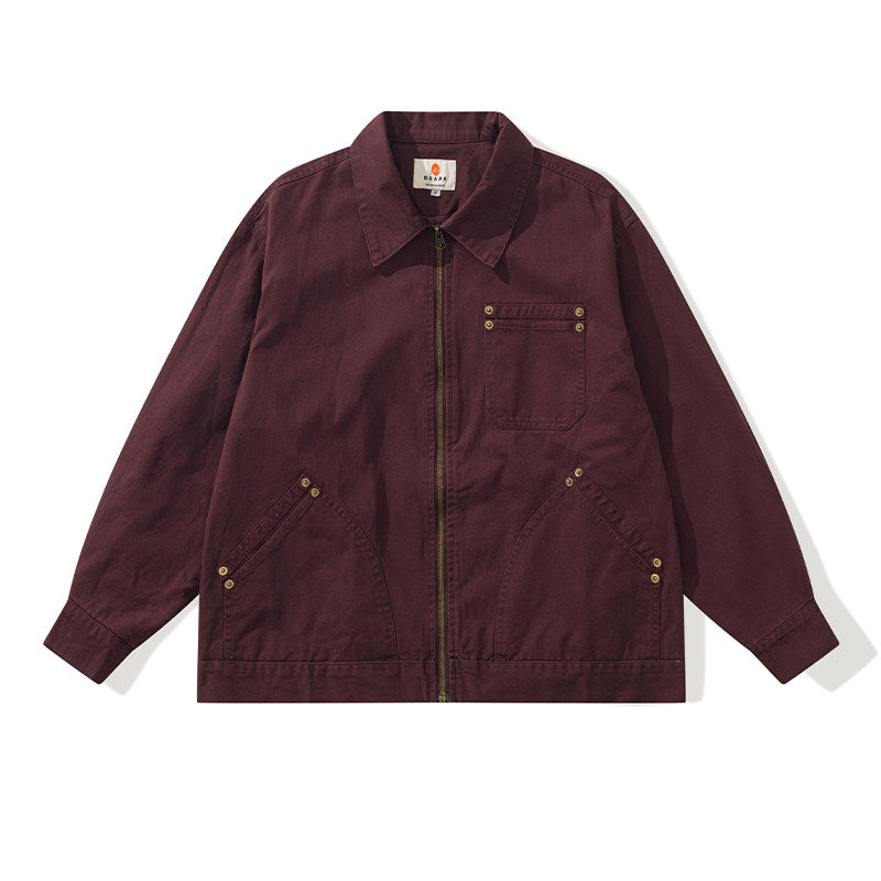 Detroit Collar Multi-Pocket Jacket – Riveted Workwear Cotton Unisex