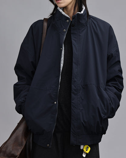 American Oversized Fleece Stand Collar Cotton Jacket – Unisex Workwear Winter Coat – Japanese vintage | yamalin clothes | Yamalinclothes