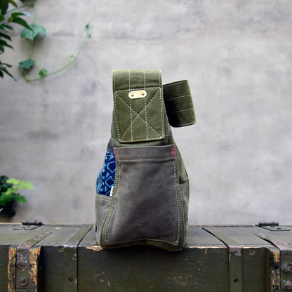 صناعة ثقيلة، قماش سميك، وصلات قماش بايجيا، حقيبة كتف واحدة، حقيبة كروس، حقيبة بائع جرائد، حقيبة كاجوال للرجال والنساء 8700