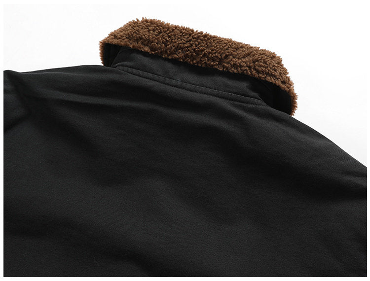 Quilted Cotton-Padded Jacket – Workwear Loose Warm Unisex