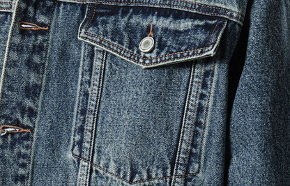 American Vintage Washed Denim Jacket – Oversized Unisex Utility Trucker Coat