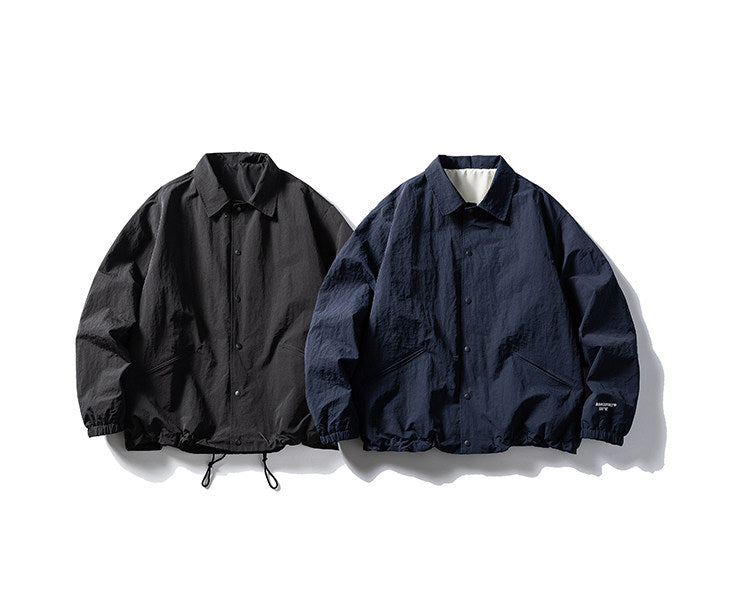 Japanese Vintage Letter Embroidered Lapel Coach Jacket – Oversized Unisex – Japanese vintage | yamalin clothes | Yamalinclothes