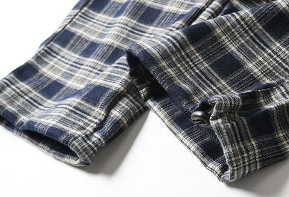 Japanese style retro plaid casual pants, spring/summer thin plaid straight leg tapered harem pants/sports pants – Japanese vintage | yamalin clothes | Yamalinclothes