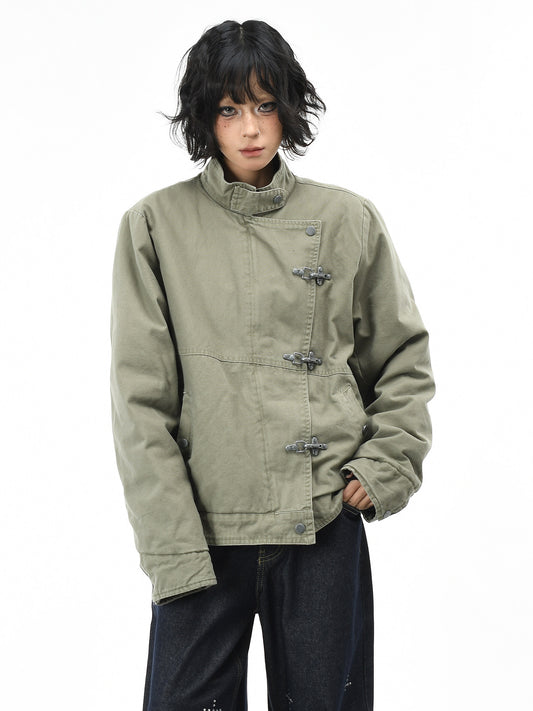 Deconstructed Cargo Cotton Jacket – Unisex Warm Winter