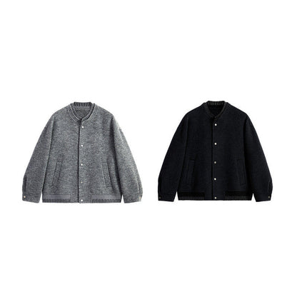 100% Wool Double-Faced Wool Jacket – Japanese Loose Unisex – Coats Jackets | japanese streetwear | vintage workwear | unisex | Yamalinclothes