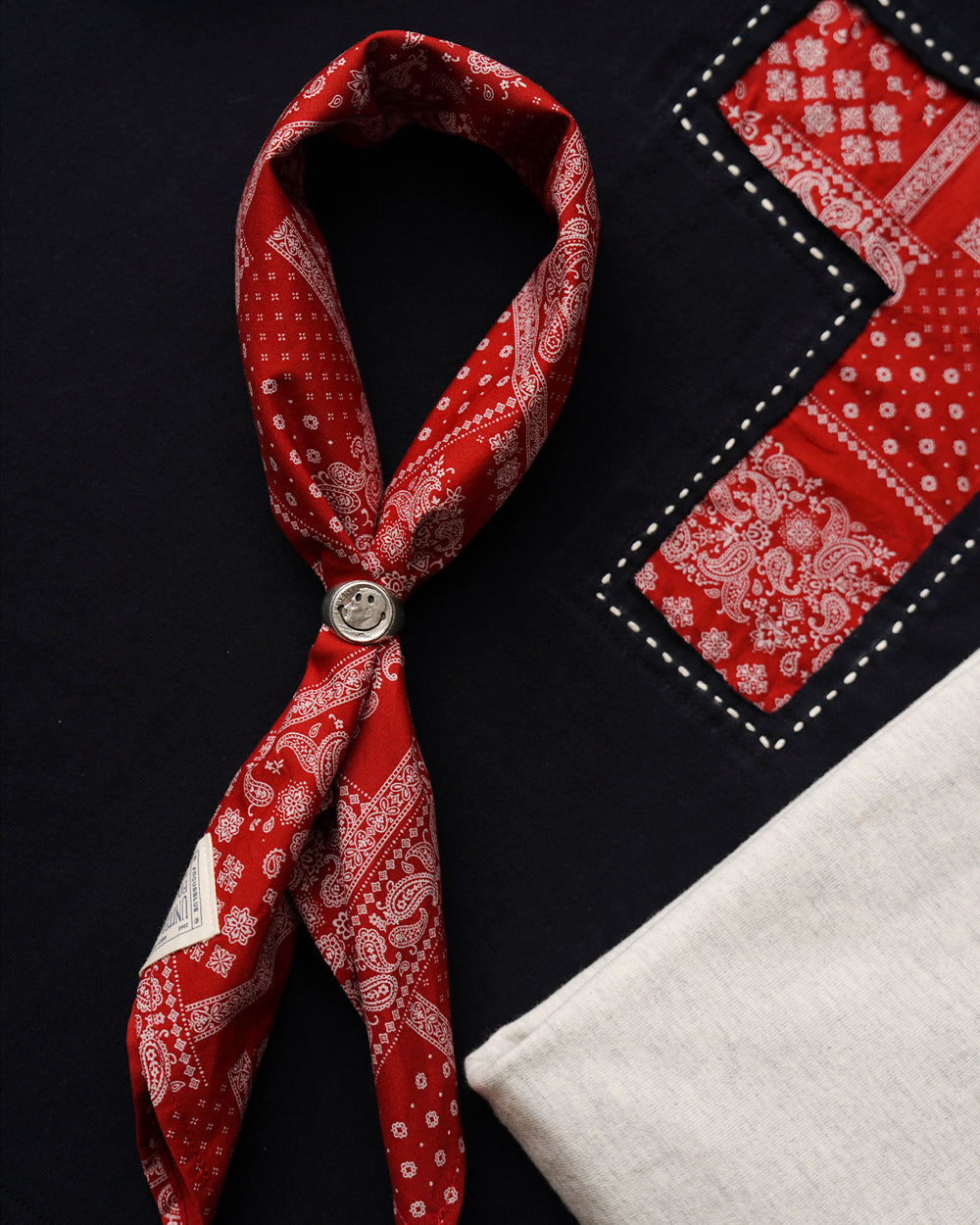 Japanese Paisley Print Bandana – Vintage Square Scarf