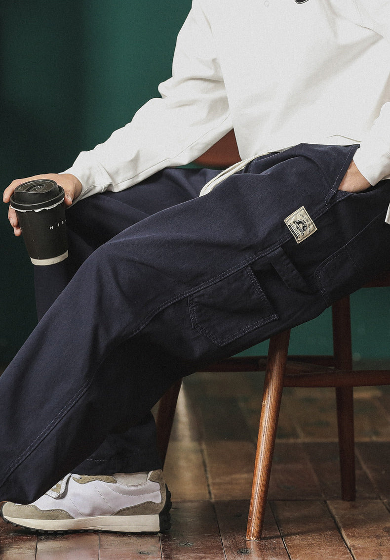 Japanese Functional Cargo Pants – Loose Straight Summer Slacks for Men – Japanese vintage | yamalin clothes | Yamalinclothes