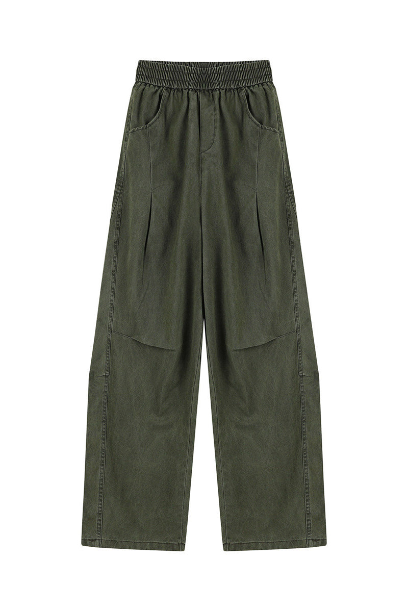 Cotton Utility Pants – Washed Finish & Panel Seams | Yamalinclothes