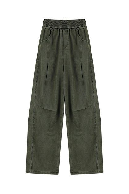 Cotton Utility Pants – Washed Finish & Panel Seams | Yamalinclothes