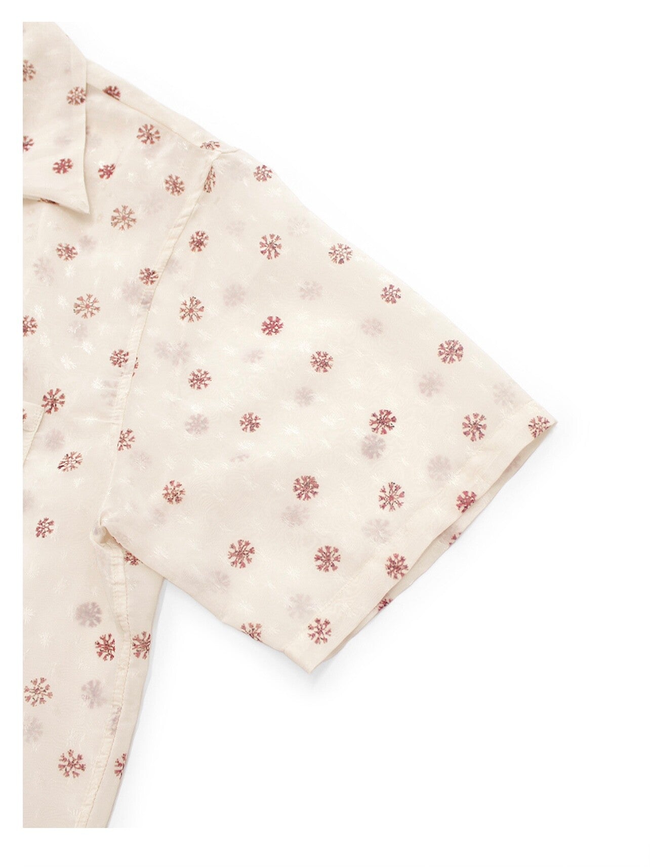26SS Japanese Artisan Hawaiian Snowflake Print Cuban Collar Short-Sleeved Shirt | Japanese vintage | yamalin clothes | Yamalinclothes