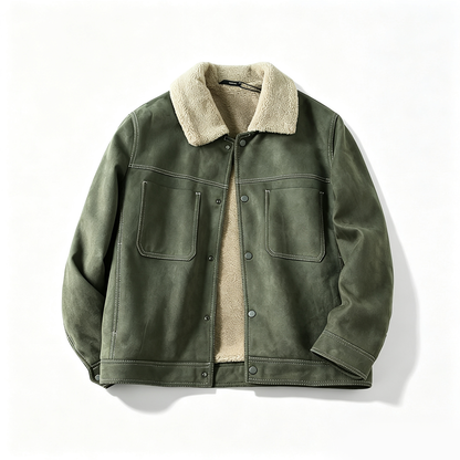 Suede Fleece Workwear Jacket – American Retro Thick Warm Unisex – Japanese vintage | fall outfits 2026 | fall winter outfits | classy winter outfits | lazy comfy outfits | japanese streetwear | vintage workwear | yamalin clothes | Yamalinclothes
