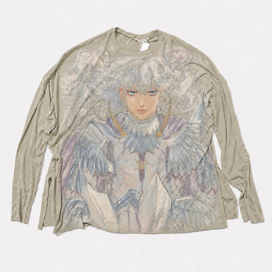 Oil Painting Long-Sleeve T-Shirt – Vintage Loose Fit – T-Shirts | japanese streetwear | vintage workwear | unisex | Yamalinclothes
