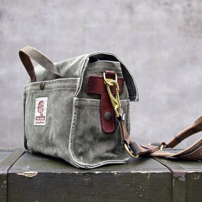 Vintage Washed Canvas Messenger Bag – Military Workwear Crossbody Satchel | Japanese vintage | yamalin clothes | Yamalinclothes