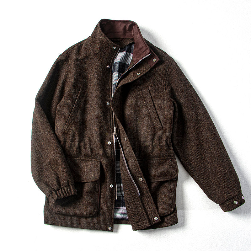 Wool Blend Safari Jacket – Drawstring Waist | Yamalinclothes