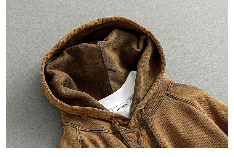 Heavyweight Washed Hooded Sweatshirt Jacket – Japanese Vintage Loose Unisex – Hoodies | japanese streetwear | vintage workwear | unisex | Yamalinclothes