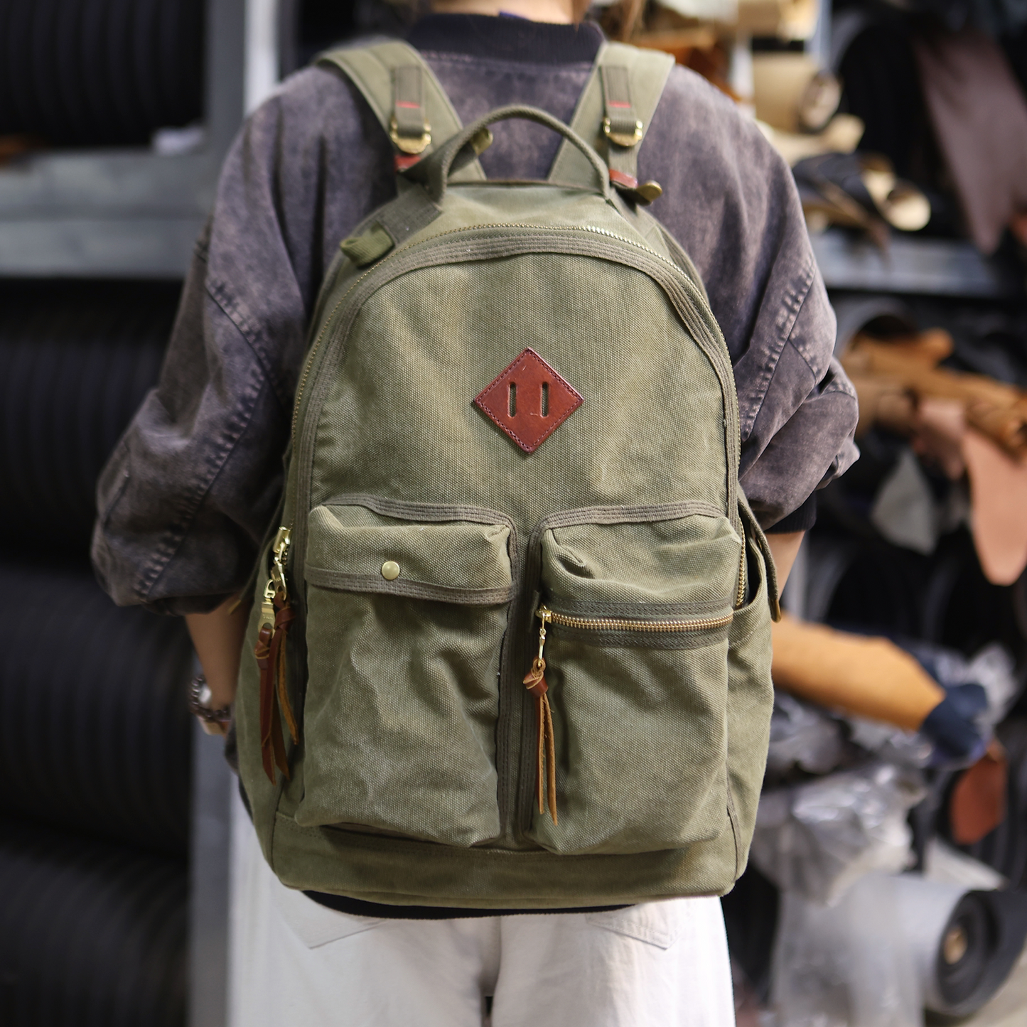 WWII Military Canvas Backpack – 20oz Heavyweight Vintage – Japanese vintage | yamalin clothes | Yamalinclothes