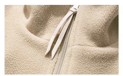 Fleece Padded Stand-Collar Zip Cardigan – Outdoor Oversized Unisex