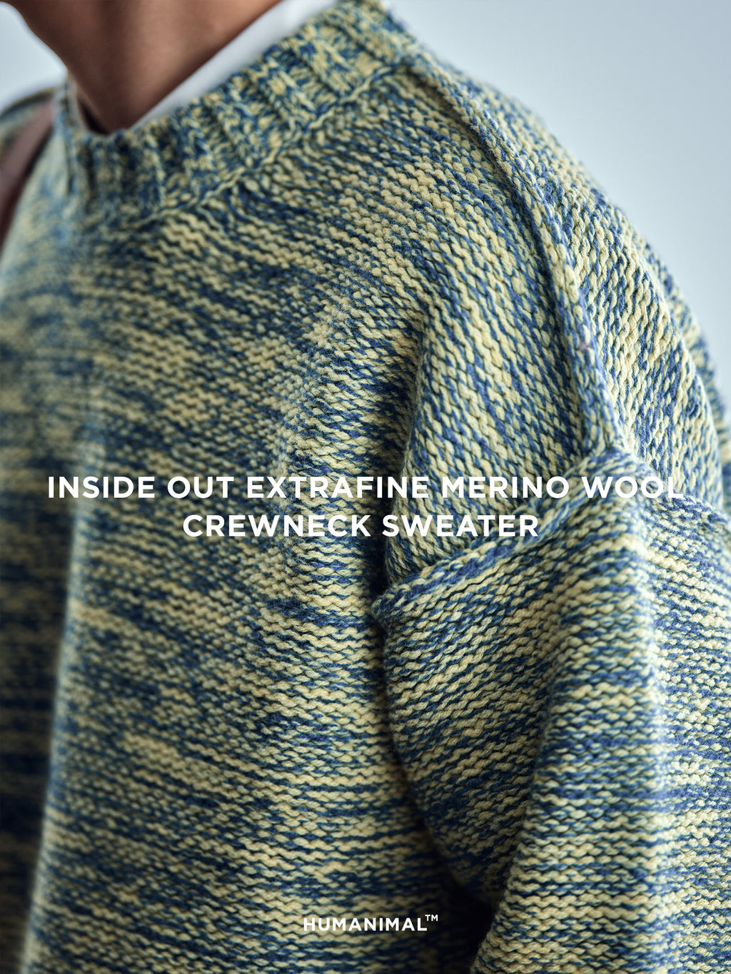 Japanese imported heavyweight high-density woven wool round neck pullover long-sleeved sweater