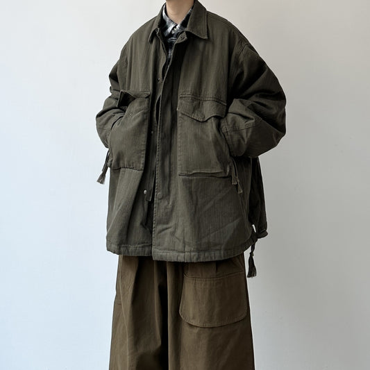 Japanese Vintage Cargo Lapel Jacket – Loose Unisex Spring Autumn – Japanese vintage | yamalin clothes | Yamalinclothes