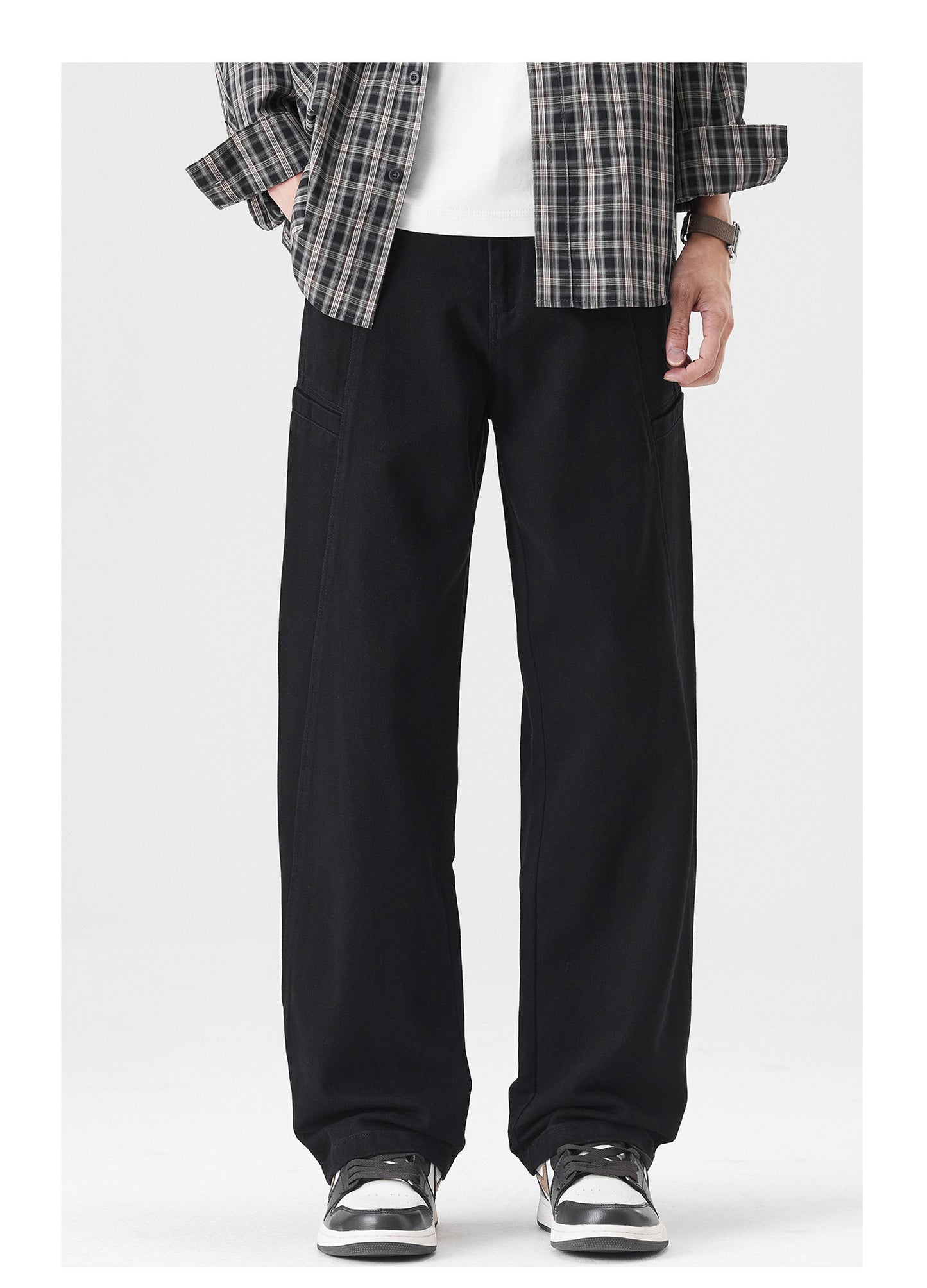 Spring New Cotton Japanese Ami Clicker Straight Cargo Pants Men's Trendy Wide-Leg Slacks | Japanese vintage | yamalin clothes | Yamalinclothes